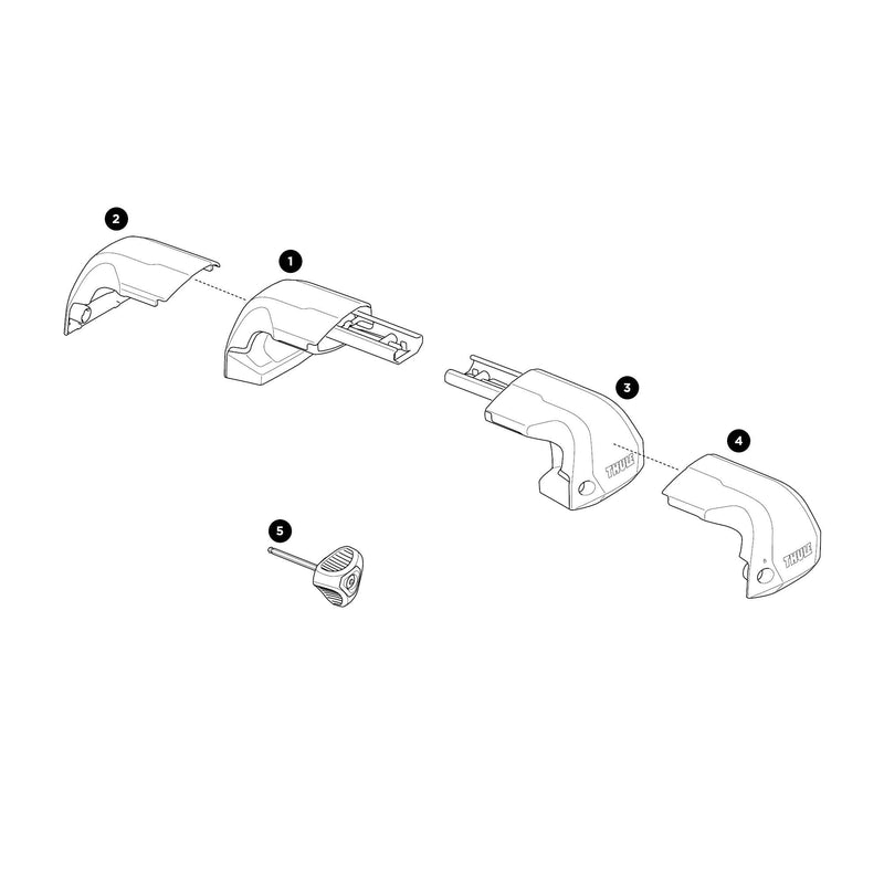 Thule Complete Foot Left - Edge Fixpoint Spare Part