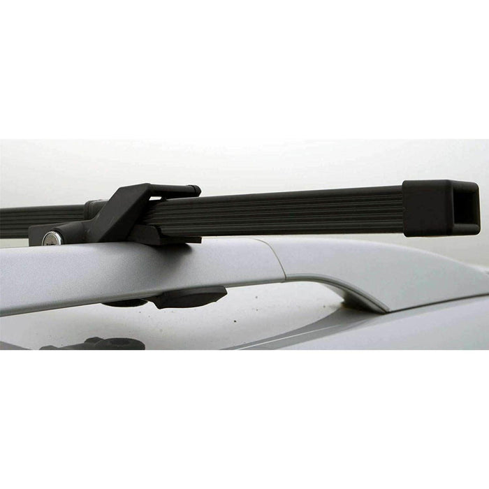 Summit SUM-001 Roof Bar to Fit Cars with Running Rails, Black Steel Summit - UK Camping And Leisure