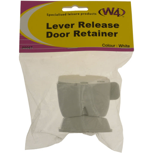 W4 Lever Release Door Retainer White 00067 W4 - UK Camping And Leisure