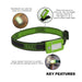 2W COB LED Rechargeable Head Torch Auto Sensor Cycling Front Rear Light Green Sealey - UK Camping And Leisure