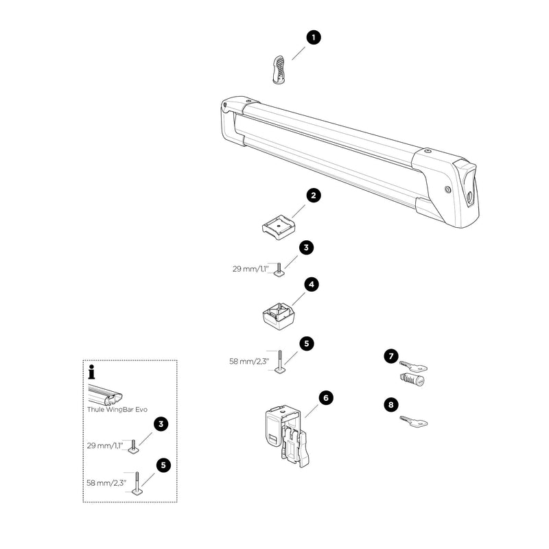 Thule Squarebar Adapter SnowPack