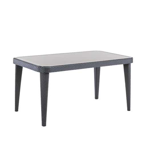 Dellonda Dining Tables with Tempered Glass Top 150 x 90 x 76cm - Anthracite Dellonda - UK Camping And Leisure