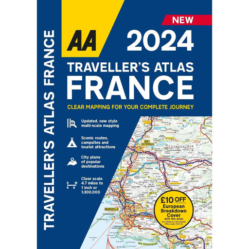 AA Traveller Atlas France 2024 9780749583415 AA - UK Camping And Leisure