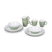 Bo-Camp Tableware Two-Tone Melamine 16 Pieces Green/White Bo-Camp - UK Camping And Leisure