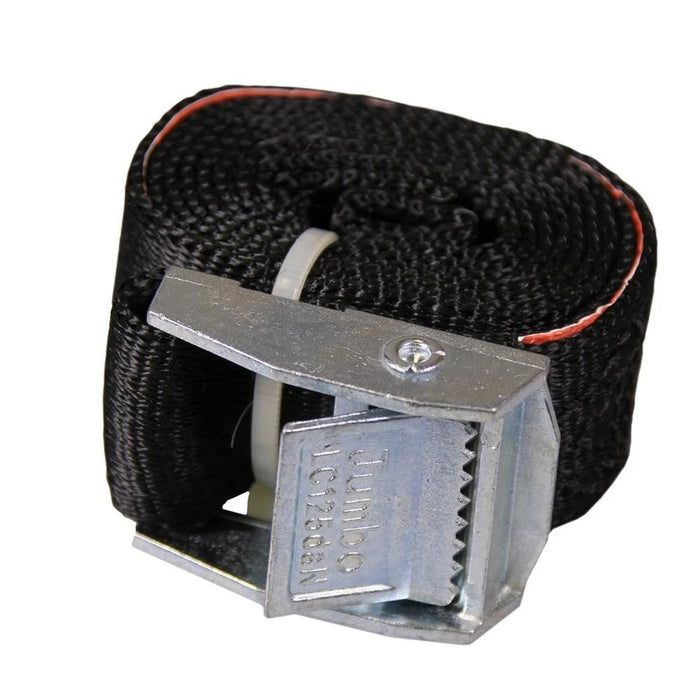 1m Black Retainer Strap and Buckle Jumbo - UK Camping And Leisure