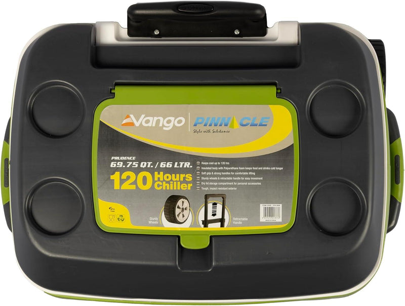 Vango Vango Pinnacle Wheelie 66L - 120Hr Cooler Coolbox 66L Green Vango - UK Camping And Leisure