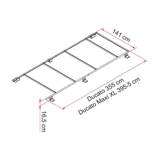 Fiamma Roof Rail Ducato Deep Black Fiamma - UK Camping And Leisure