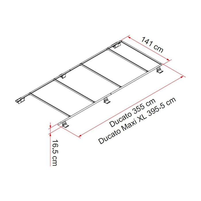 Fiamma Roof Rail Ducato Deep Black Fiamma - UK Camping And Leisure