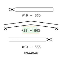Bent Cross Beam 22/19 170-250 + 2 Clamps 6944046