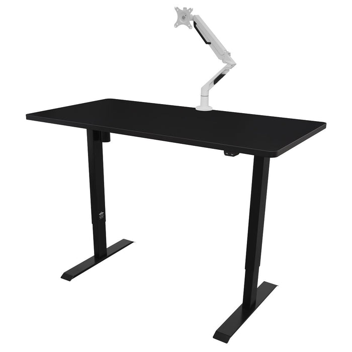 Dellonda Single Motor  Adjustable-Height Electric Sit/Stand Desk - Black Desktop Dellonda - UK Camping And Leisure