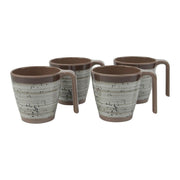 Bo-Camp Mug Halo M Melamine 4 Pieces Beige Bo-Camp - UK Camping And Leisure