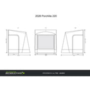 Outdoor Revolution Porchlite 220 Alu-Tech Poled Caravan Porch Awning - View 8