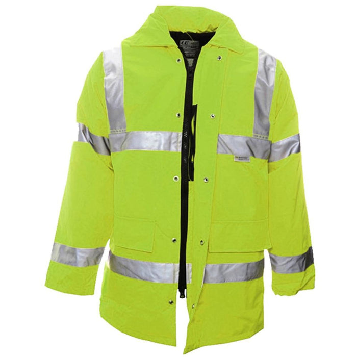 Hi-Vis Coat Warm Quilted Lining Medium AG - UK Camping And Leisure