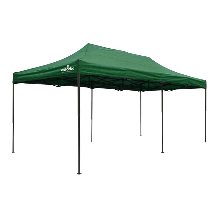 Dellonda 3x6m Pop-Up Gazebo Heavy Duty  with Carry Bag - Dark Green Dellonda - UK Camping And Leisure