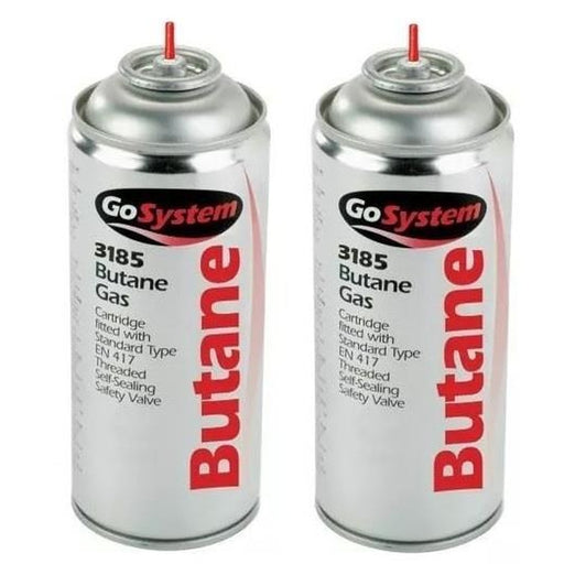 2x Go System Aerosol Butane Refill Gas Cartridge 144g Go System - UK Camping And Leisure