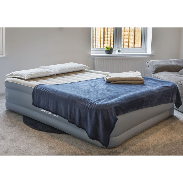 Dellonda Raised Air Bed with Built-in Electric Pump & Storage Bag - Queen Dellonda - UK Camping And Leisure