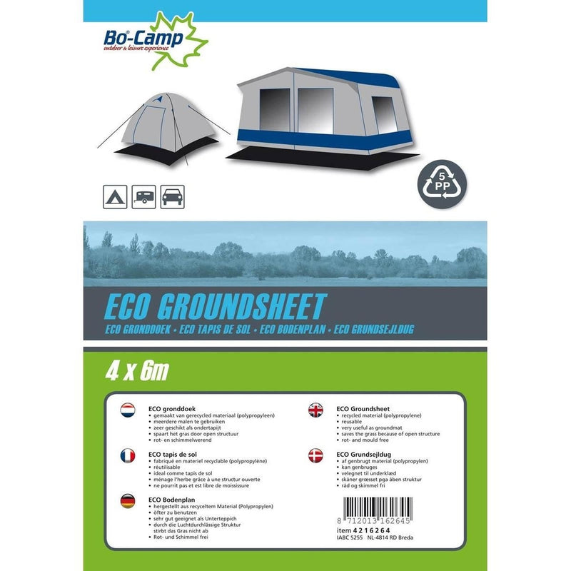Bo-Camp Ground Cloth Eco Black 6x4 Metres Bo-Camp - UK Camping And Leisure