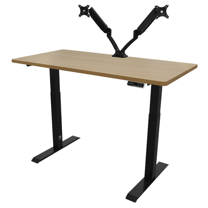 Dellonda Electric Height Adjustable Standing Desk 1400 x 700mm Dual Motor 100kg Dellonda - UK Camping And Leisure