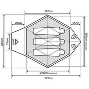 Outdoor Revolution Q 3.0+ 3 Person Family Tent Outdoor Revolution - UK Camping And Leisure