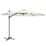 Dellonda Cantilever Parasol with 360 Rotation, Tilt & Cover 3m - Cream Dellonda - UK Camping And Leisure