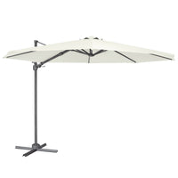 Dellonda Cantilever Parasol with 360 Rotation, Tilt & Cover 3m - Cream