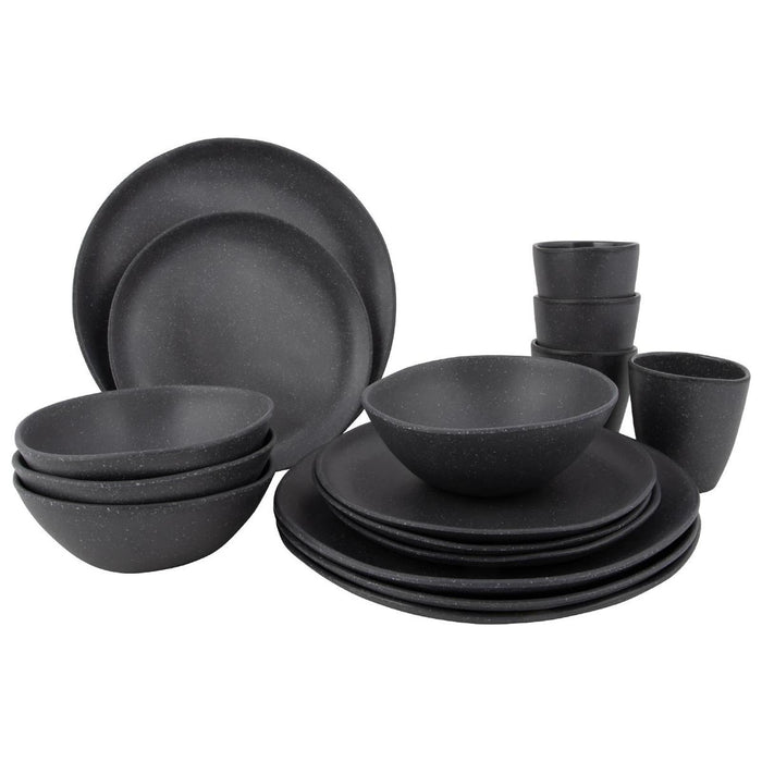 Bo-Camp Urban Collection Tableware Hoxton 16 Pieces Grey Bo-Camp - UK Camping And Leisure