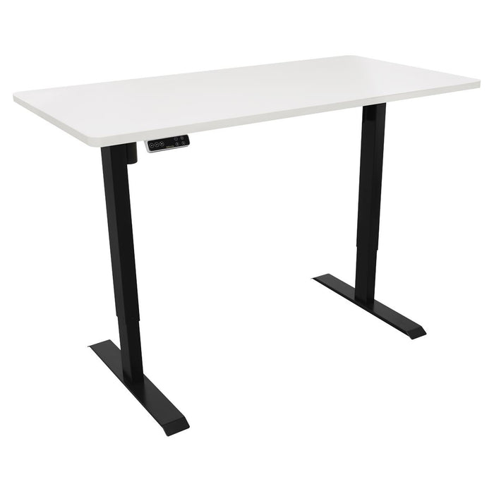 Dellonda White Electric Height Adjustable Standing Desk Memory Quiet 1400x700mm Dellonda - UK Camping And Leisure