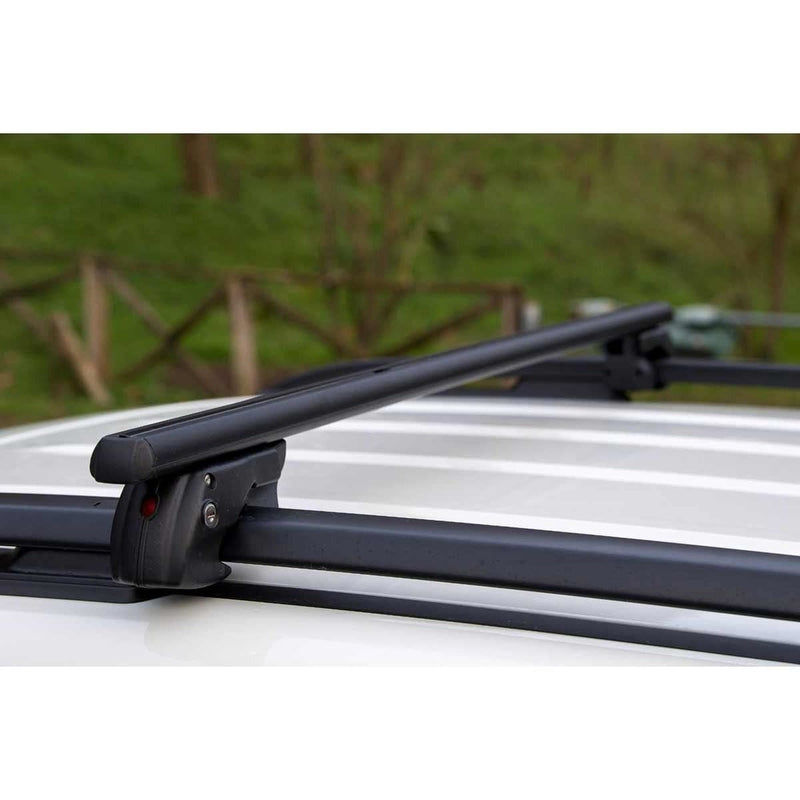Menabo Shermon Black Raised Rail Roof Bars 1180mm (90kg Max.) Menabo - UK Camping And Leisure