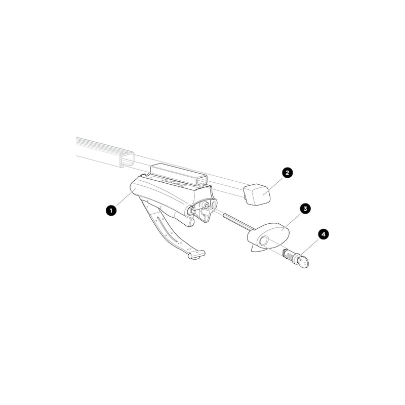 Thule Handle Assembly Spare Part 1500050007