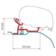 Fiamma F80S Awning, Fixing Bracket, Bike Carrier Bundle for Fiat Ducato L3 H2 Vans Fiamma - UK Camping And Leisure