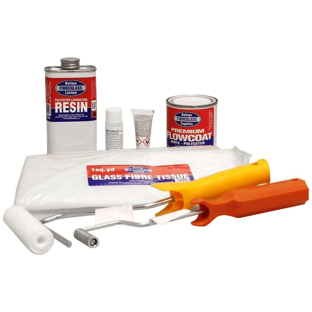 Baileys Fibreglass Gelcoat Repair Kit with Tools (4 sq ft / 250g) for High Qual — UK Camping And