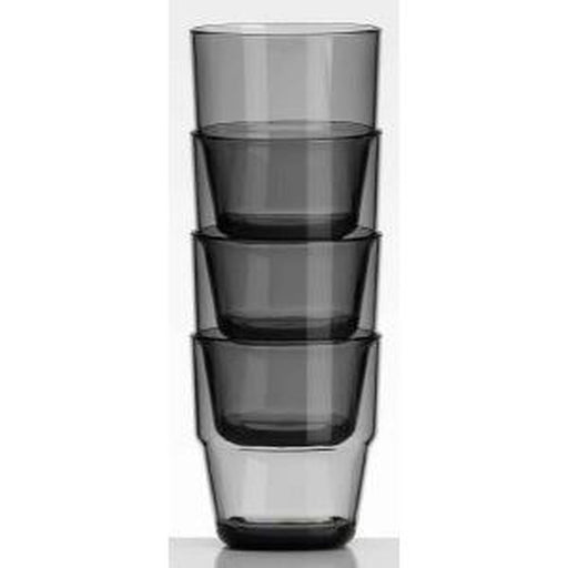 4 Pk Stacking Tumbler Smoke 1563(SGM) UK Camping And Leisure - UK Camping And Leisure