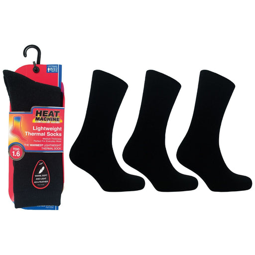 Mens lightweight thermal insulated black socks 2755 UK Camping And Leisure - UK Camping And Leisure