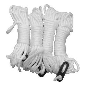 Via Mondo (4) 4Mtr Guylines White (4Mm) QQ109329 Via Mondo - UK Camping And Leisure