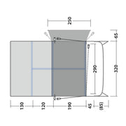 Outwell Jones L PowerAir Driveaway Awning Campervan 175-200cm Low - View 17