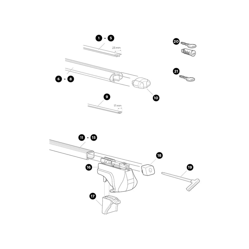 Thule 1490mm Profile Roof Carrier