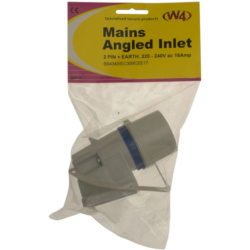 W4 Mains Angled Inlet 20012 W4 - UK Camping And Leisure