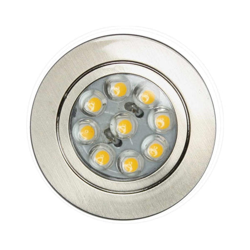 Small Metal Downlight Chrome Finish (12V / 1W / Warm White / IP20) Nova - UK Camping And Leisure