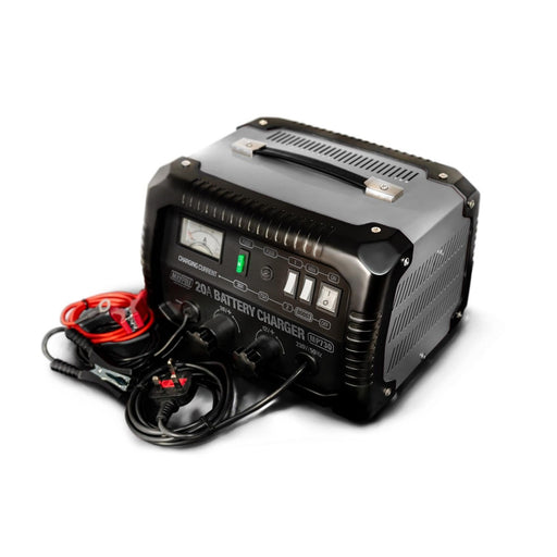 Maypole Heavy Duty Steel 20 Amp 12V/24V Car Van Tractor Battery Charger Mp730