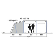 Outwell Lowa 5 Air 5 Berth Three Room Tunnel Tent - View 17