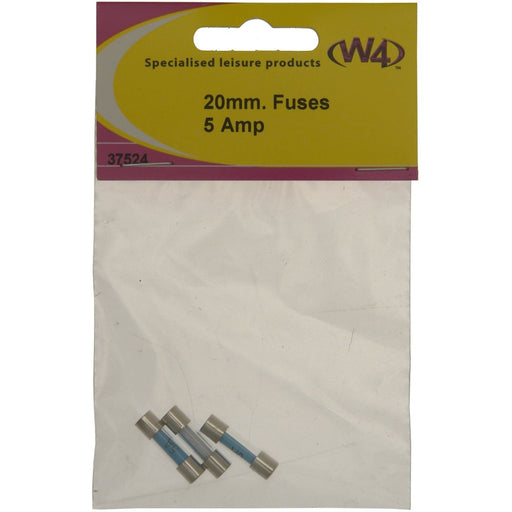W4 Fuse 5A 20Mm X 5Mm (3) 37524 W4 - UK Camping And Leisure