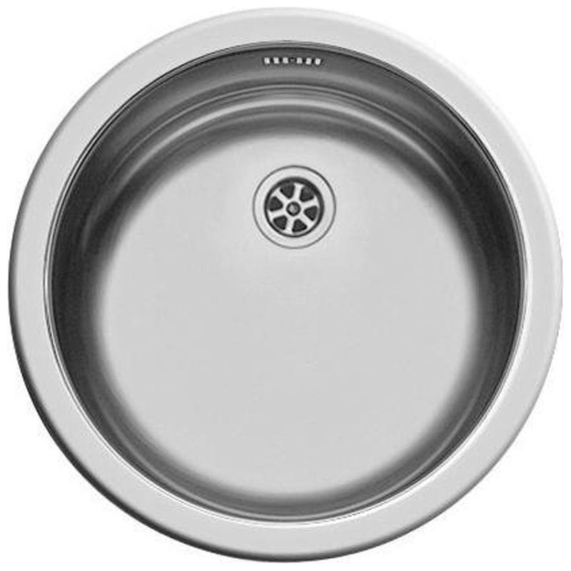 Round Inset Sink Stainless Steel 450 Diameter Pyramis - UK Camping And Leisure