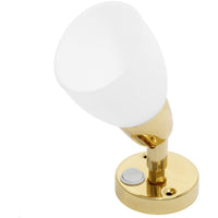 AAA LED Adjustable Reading Light Frost Shade Brass 10 30V