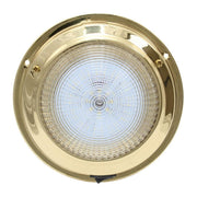 AAA 12V Brass Dome Light Natural White LED 168mm 5" Dome AAA - UK Camping And Leisure