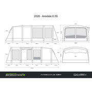 Outdoor Revolution Airedale 6.0S Air Tent 6 Berth Family Tent IncFootprint - View 15