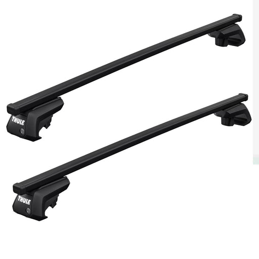 Thule SquareBar Evo Roof Bars Black fits Holden Captiva 2006- SUV 5-dr with Raised Rails Thule - UK Camping And Leisure