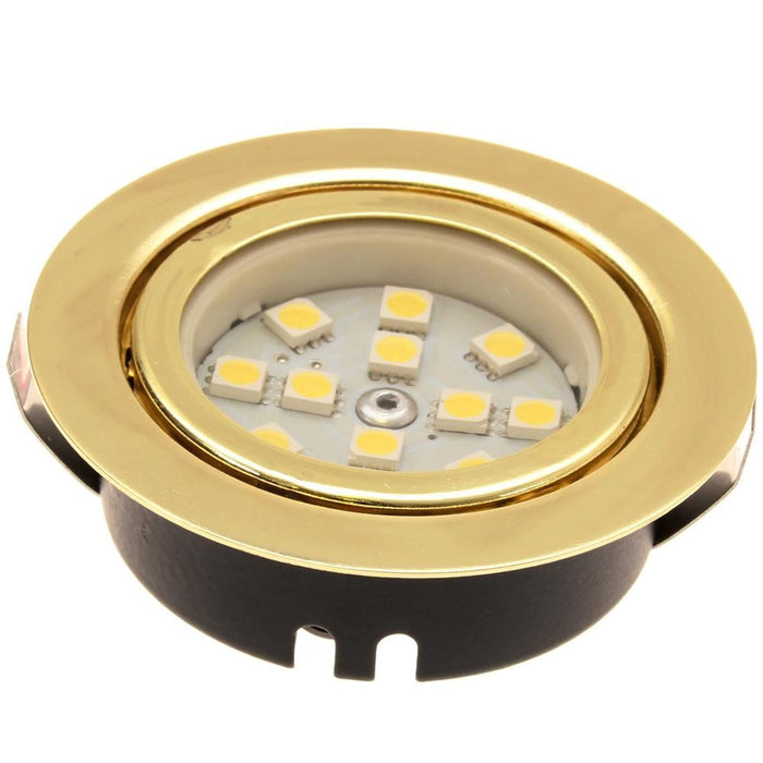 Gold (Brass) Recessed LED Downlight Unswitched (Warm White) Aten Lighting - UK Camping And Leisure