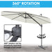 Dellonda Cantilever Parasol with 360 Rotation, Tilt & Cover 3m - Cream Dellonda - UK Camping And Leisure