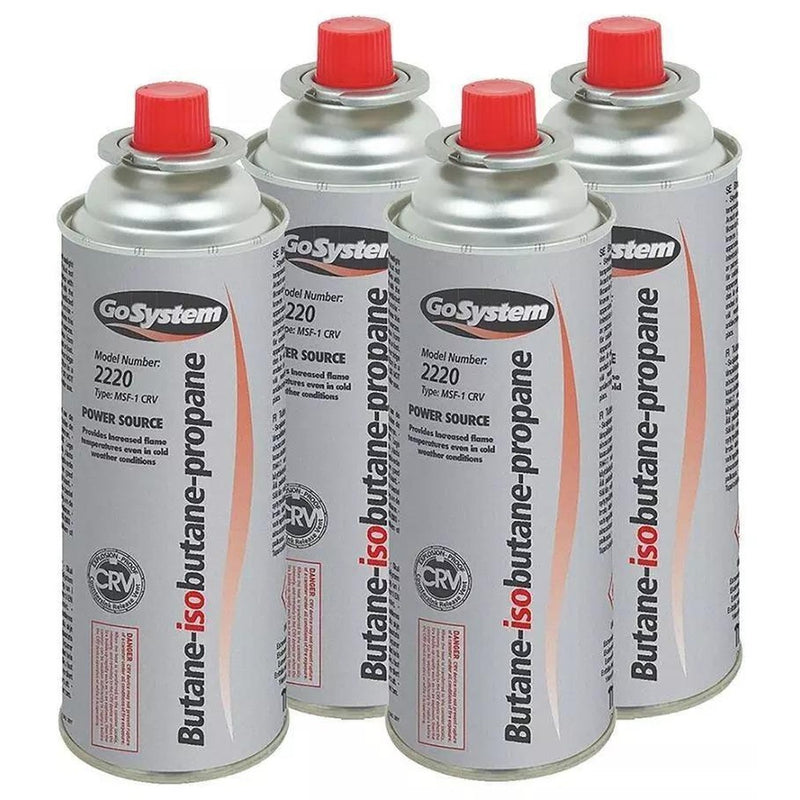 Go System Bayonet Butane Cartridge 227G (Pack of 4) Go System - UK Camping And Leisure