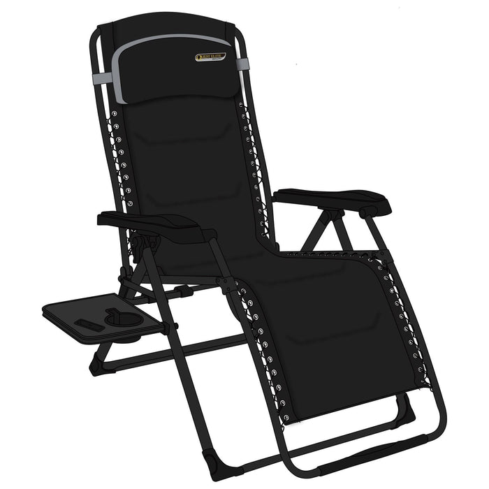 Vienna Pro Relax XL chair with side table F1363 Quest - UK Camping And Leisure